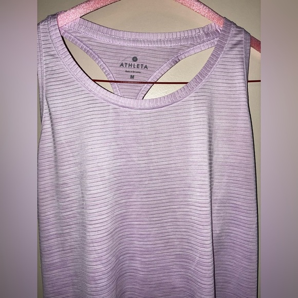 Athleta Sheer Racer Back Athletic Tank Top Size M Work out Dance Movement - Picture 2 of 9